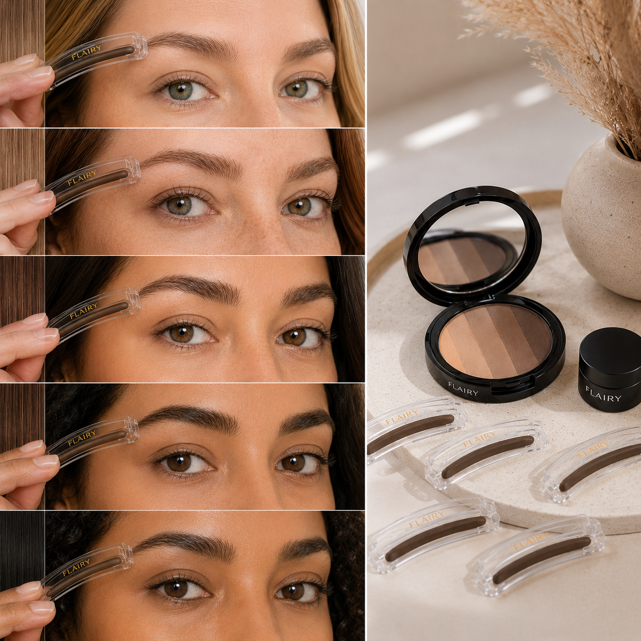 Flairy Brow Shades und Brow Swatches